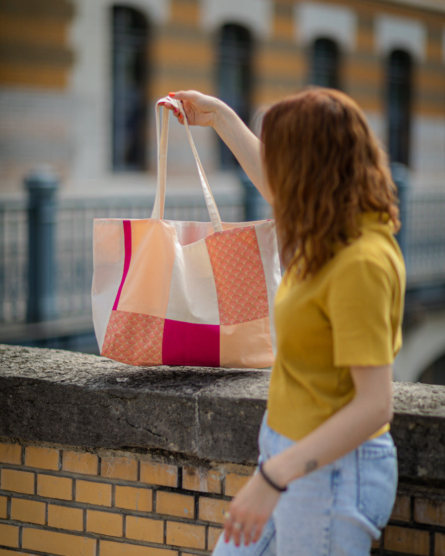 Tote cabas reversible