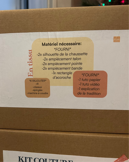 Kit couture pour débutant : Chaussette de Noël