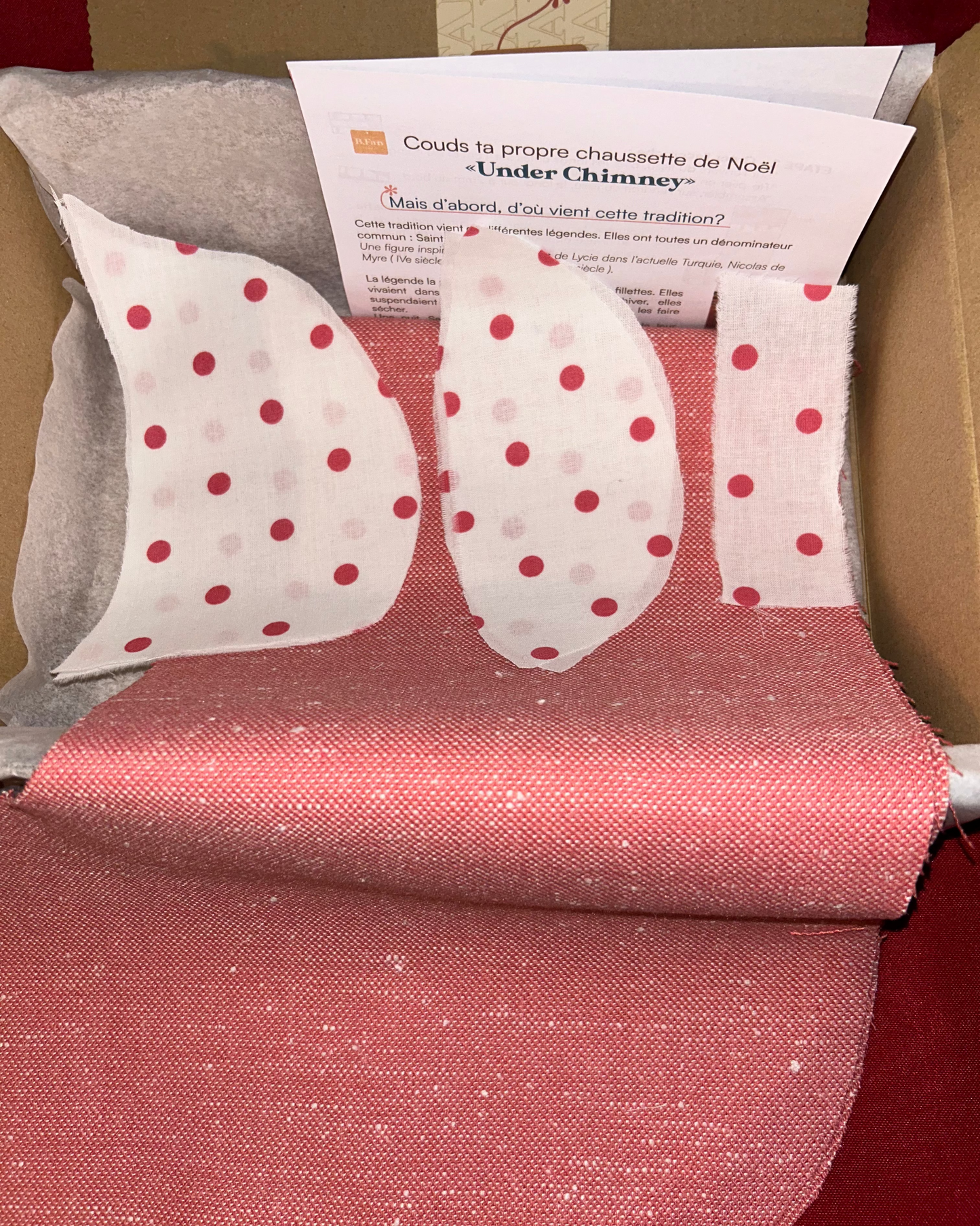 Kit couture pour débutant : Chaussette de Noël