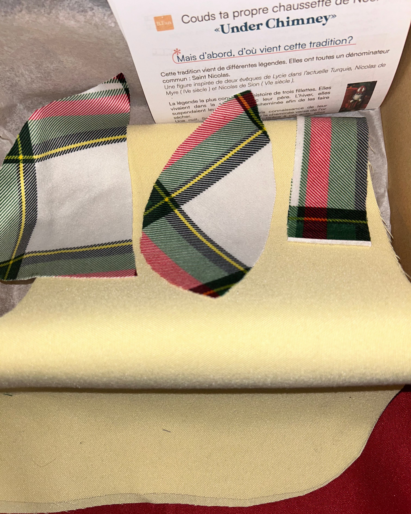 Kit couture pour débutant : Chaussette de Noël