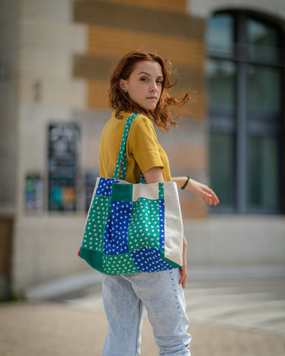Tote cabas reversible