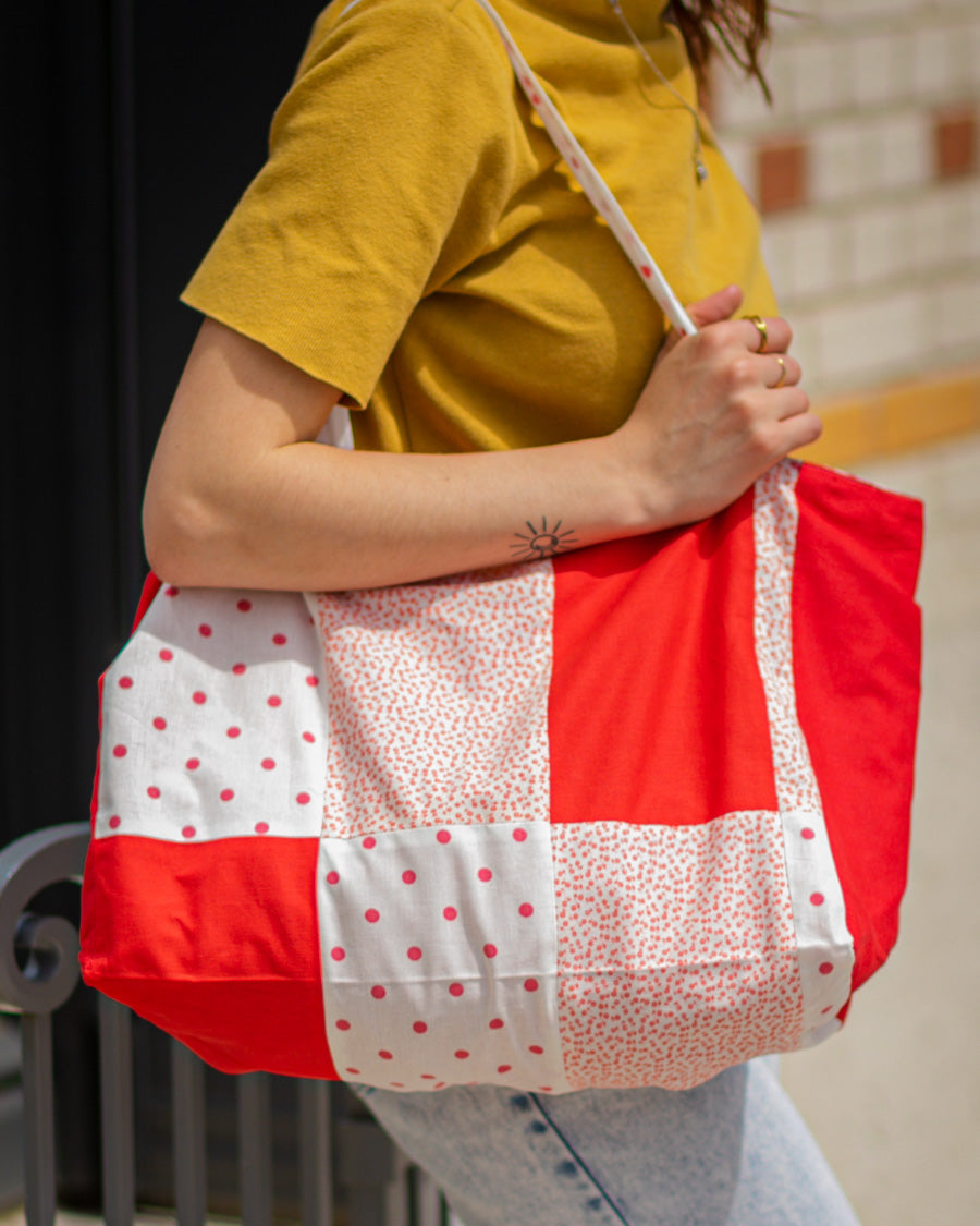 Tote cabas reversible
