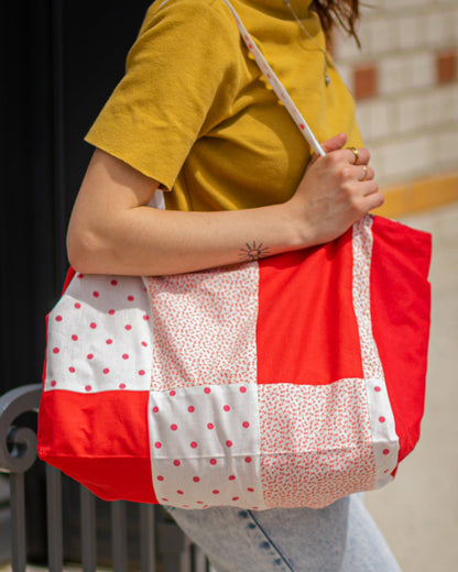 Tote cabas reversible